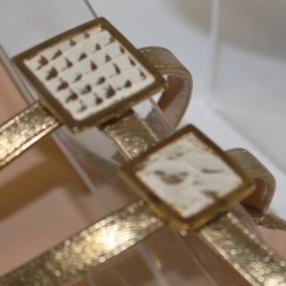 Gold Claudia Ciuti Gladiator w Snakeskin Sandal - Picture 4 of 8